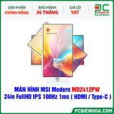  MÀN HÌNH MSI Modern MD2412PW TRẮNG - 24in FullHD IPS 100Hz 1ms ( HDMI / USB Type-C ) 