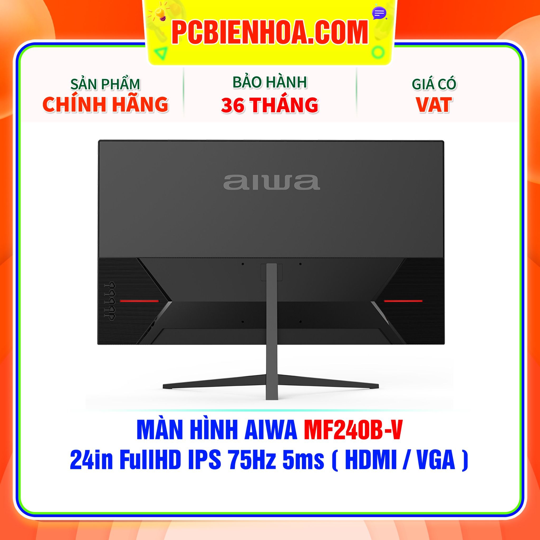  MÀN HÌNH AIWA MF240B-V 24in FullHD IPS 75Hz 5ms ( HDMI / VGA ) 