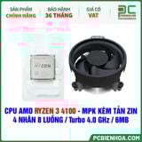  CPU AMD Ryzen 3 4100 - MPK KÈM TẢN ZIN ( 4 NHÂN 8 LUỒNG / Turbo 4.0 GHz / 6MB ) 