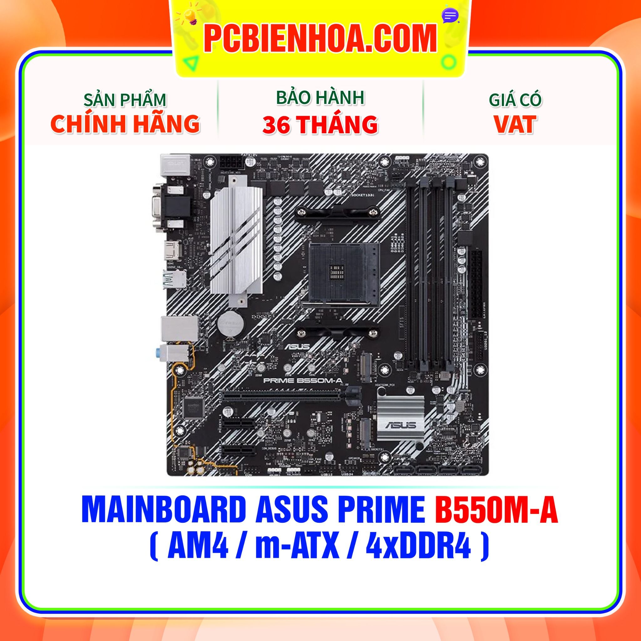  MAINBOARD ASUS PRIME B550M-A ( AM4 / m-ATX / 4xDDR4 ) 