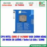  CPU Intel Core i7 14700KF BOX CHÍNH HÃNG ( 20 NHÂN 28 LUỒNG / Turbo 5.6 GHz / 33MB ) 