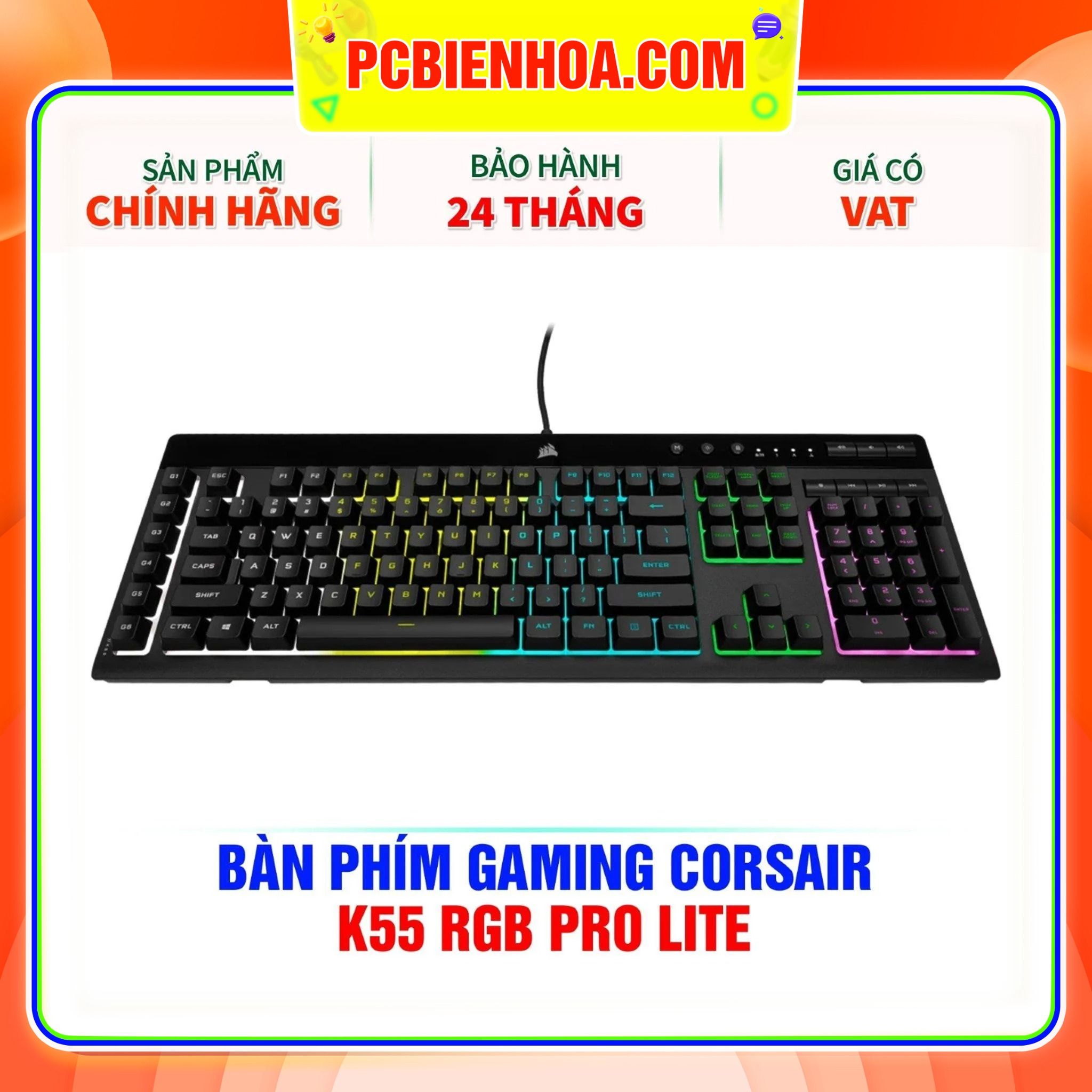  BÀN PHÍM GAMING CORSAIR K55 RGB PRO LITE 