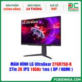  MÀN HÌNH LG UltraGear 27GR75Q-B - 27in 2K IPS 165Hz 1ms ( DP / HDMI ) 