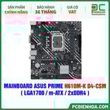  MAINBOARD ASUS PRIME H610M-K D4-CSM ( LGA1700 / m-ATX / 2xDDR4 ) 