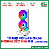  TẢN NHIỆT NƯỚC AIO ID-COOLING ZOOMFLOW 240XT SNOW ARGB ( HỖ TRỢ SOCKET LGA1700 / AM5 ) 