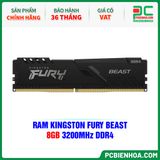  RAM KINGSTON FURY BEAST - 8GB 3200MHz DDR4 