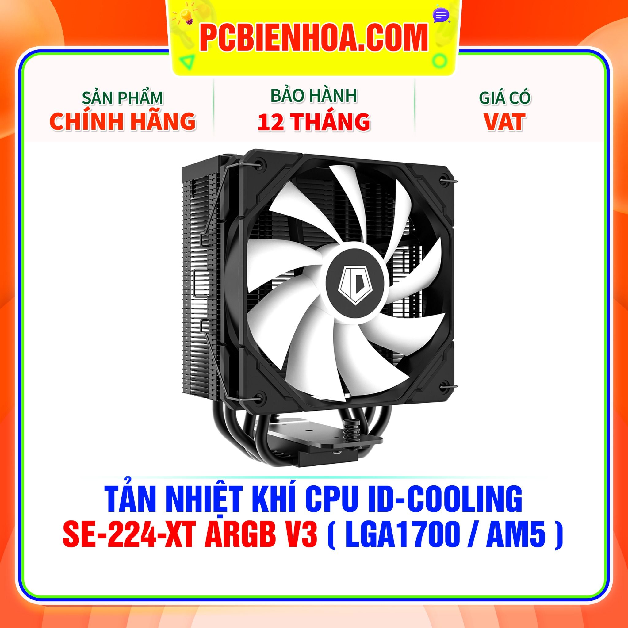  TẢN NHIỆT KHÍ CPU ID-COOLING SE-224-XT ARGB V3 ( HỖ TRỢ SOCKET LGA1700 / AM5 ) 