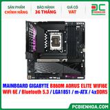  DDR5 - MAINBOARD GIGABYTE B860M AORUS ELITE WIFI6E ( WiFi 6E / Bluetooth 5.3 / LGA1851 / m-ATX / 4xDDR5 ) 