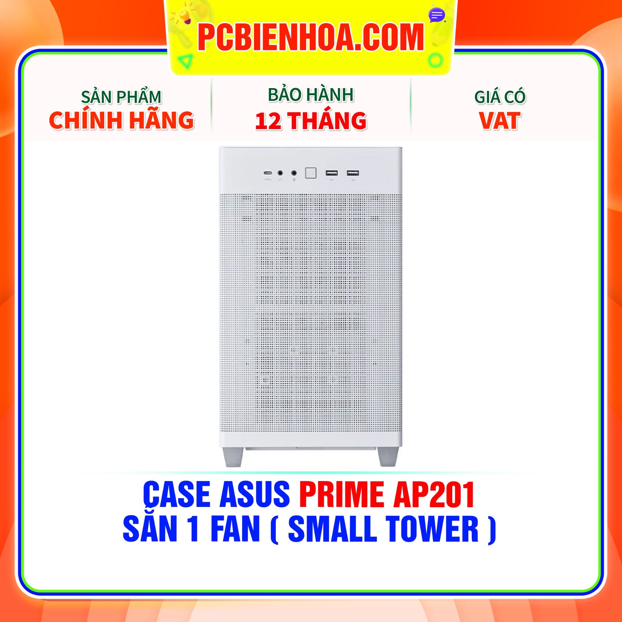  CASE ASUS PRIME AP201 - SẴN 1 FAN ( SMALL TOWER ) 