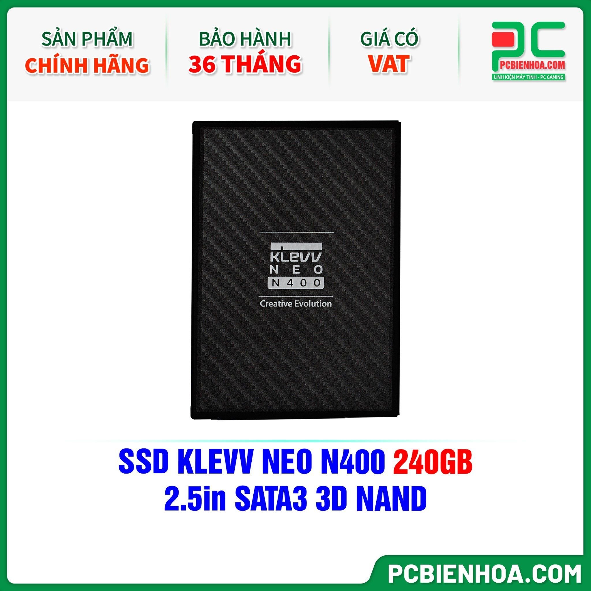  SSD KLEVV NEO N400 240GB - 2.5in SATA3 3D NAND 