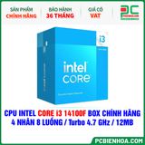  CPU Intel Core i3 14100F BOX CHÍNH HÃNG ( 4 NHÂN 8 LUỒNG / Turbo 4.7 GHz / 12MB ) 