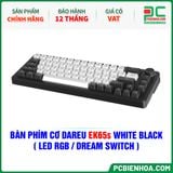  BÀN PHÍM CƠ DAREU EK65s WHITE BLACK ( LED RGB / DREAM SWITCH ) 