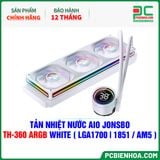  TẢN NHIỆT NƯỚC AIO JONSBO TH-360 ARGB WHITE ( HỖ TRỢ SOCKET LGA1700|1851 / AM5 ) 