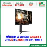  MÀN HÌNH LG UltraGear 27GS75Q-B - 27in 2K IPS 200Hz 1ms ( DP / HDMI ) 