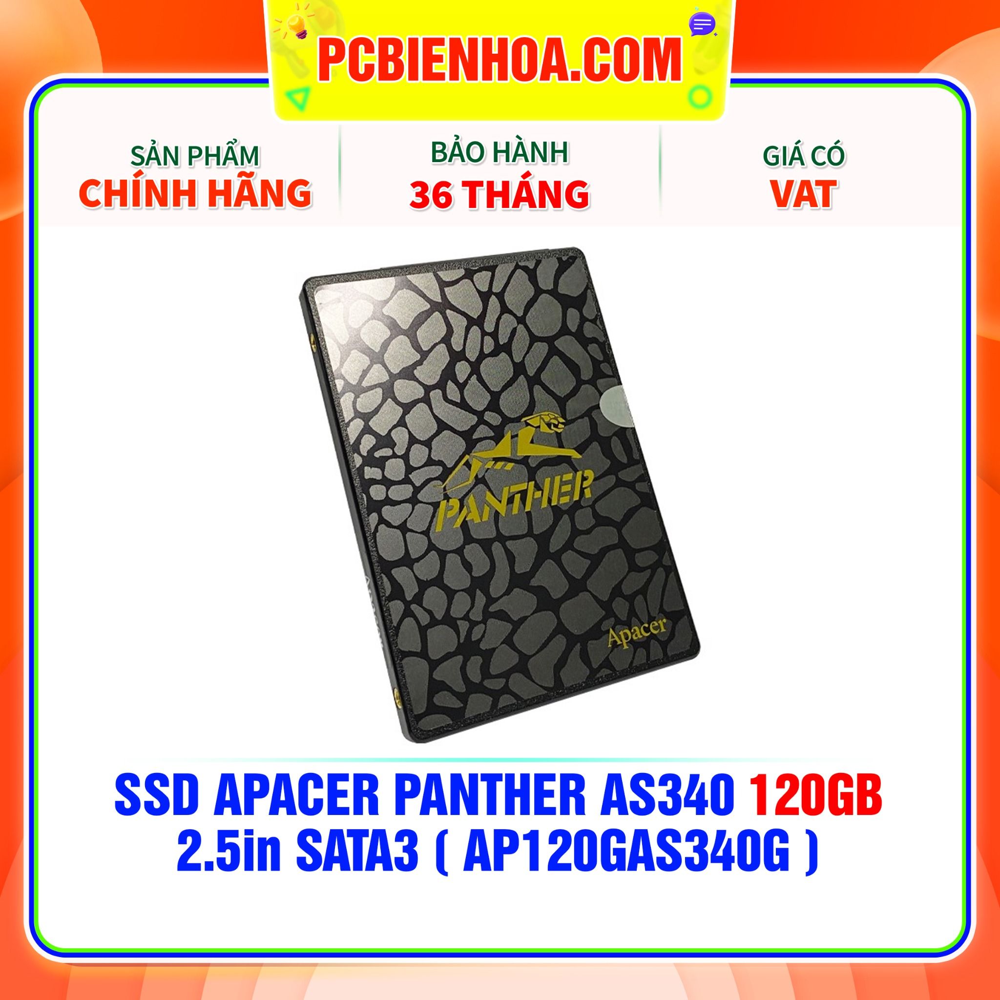  SSD APACER PANTHER AS340 120GB - 2.5in SATA3 ( AP120GAS340G ) 