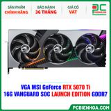  VGA MSI GeForce RTX 5070 Ti 16G VANGUARD SOC LAUNCH EDITION GDDR7 