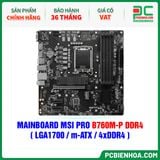  MAINBOARD MSI PRO B760M-P DDR4 ( LGA1700 / m-ATX / 4xDDR4 ) 