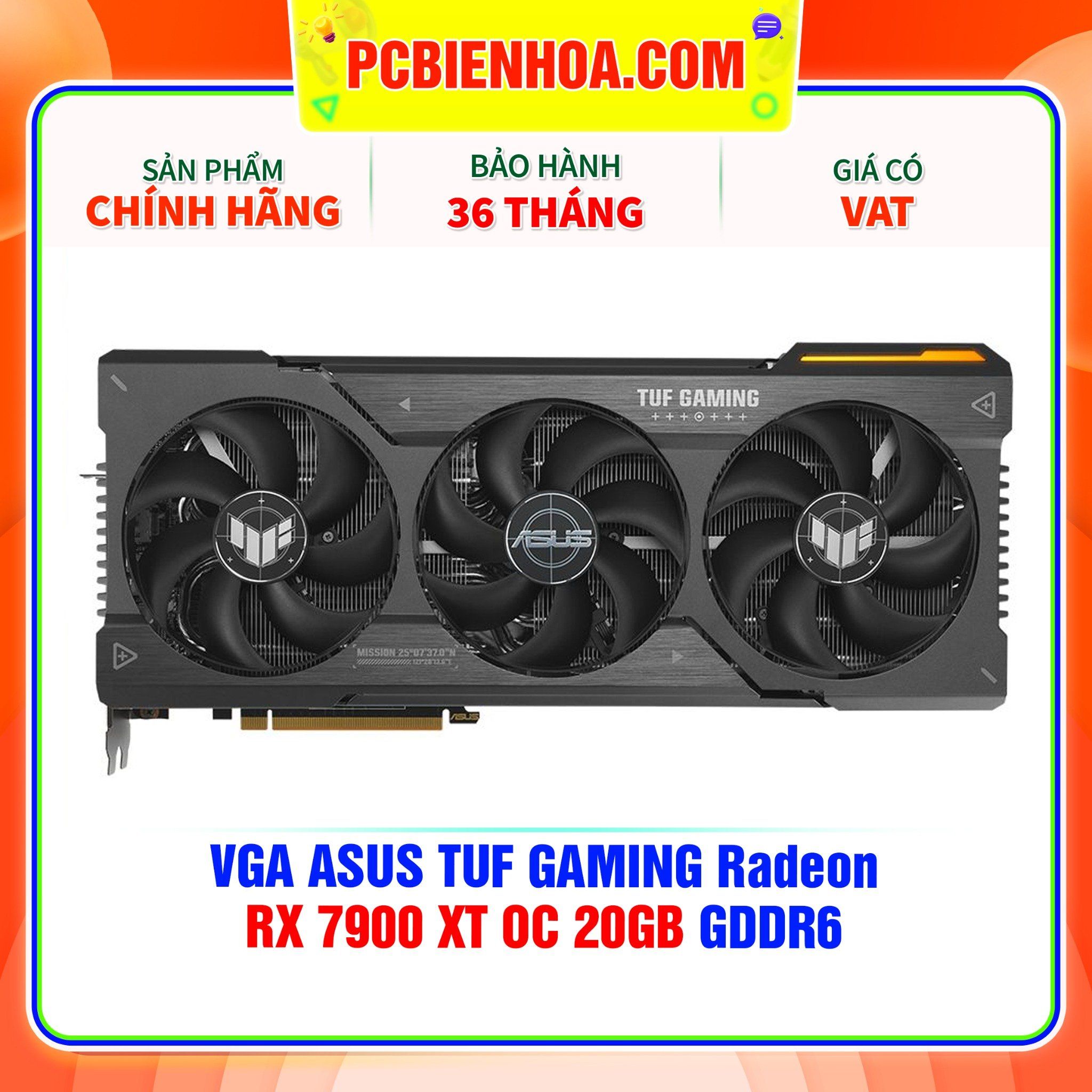  VGA ASUS TUF GAMING Radeon RX 7900 XT OC 20GB GDDR6 ( TUF-RX7900XT-O20G-GAMING ) 