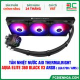  TẢN NHIỆT NƯỚC AIO THERMALRIGHT AQUA ELITE 360 BLACK V3 ARGB ( HỖ TRỢ SOCKET LGA1700 / AM5 ) 