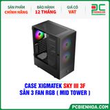  CASE XIGMATEK SKY III 3F - SẴN 3 FAN RGB ( MID TOWER - EN47695 ) 