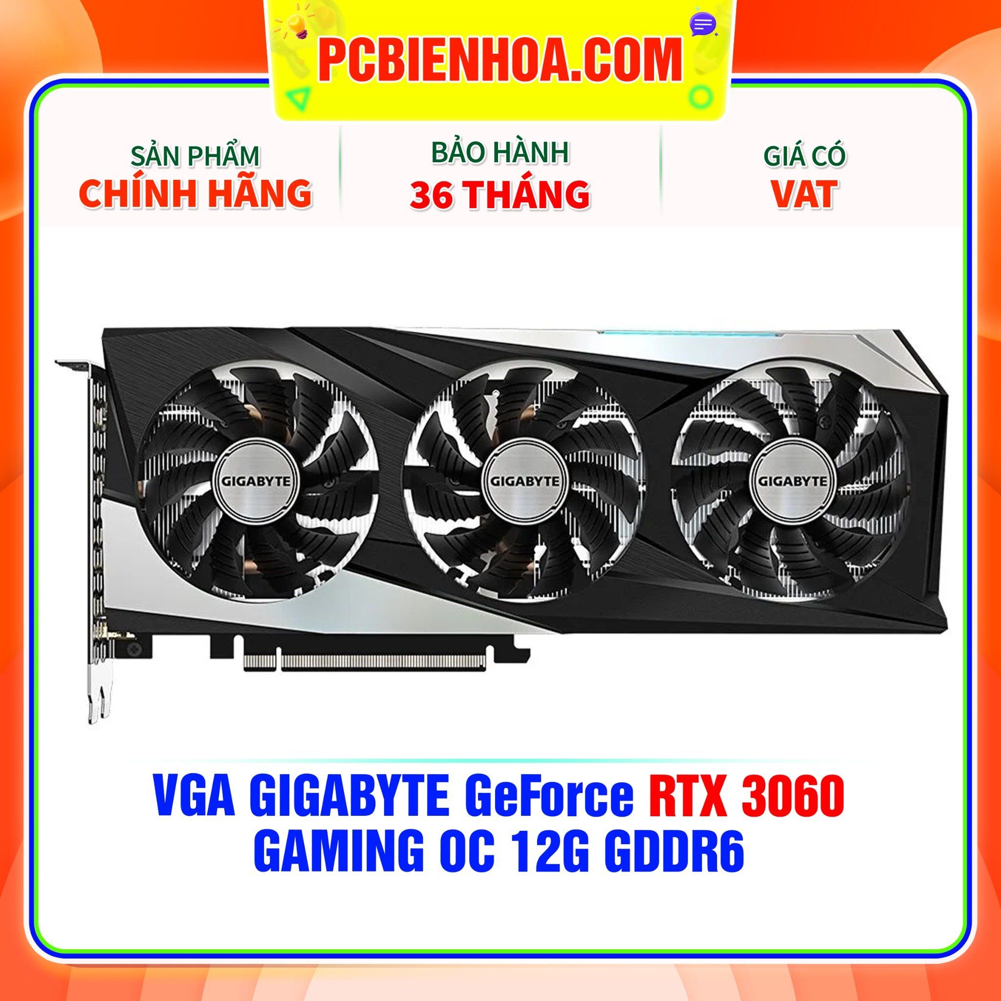  VGA GIGABYTE GeForce RTX 3060 GAMING OC 12G GDDR6 ( GV-N3060GAMING OC-12GD ) 