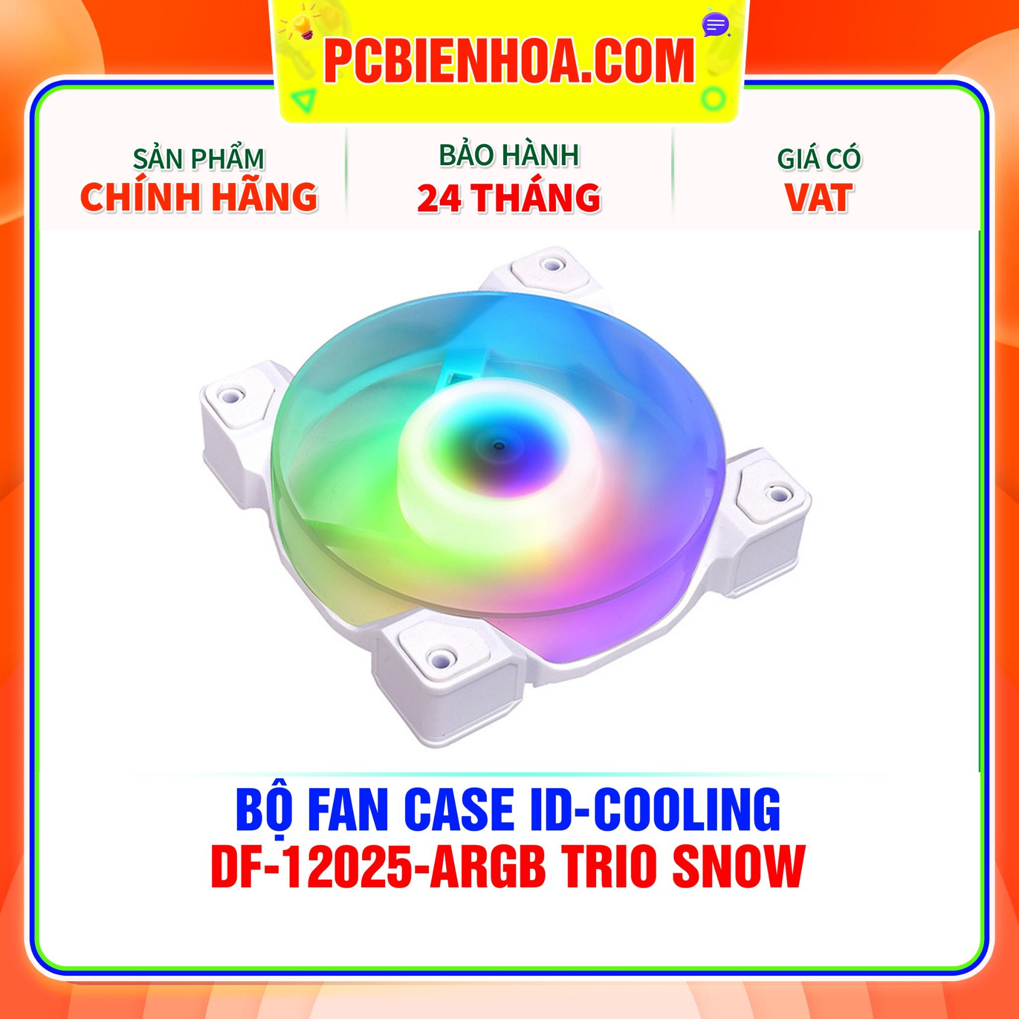  BỘ FAN CASE ID-COOLING DF-12025-ARGB TRIO SNOW 