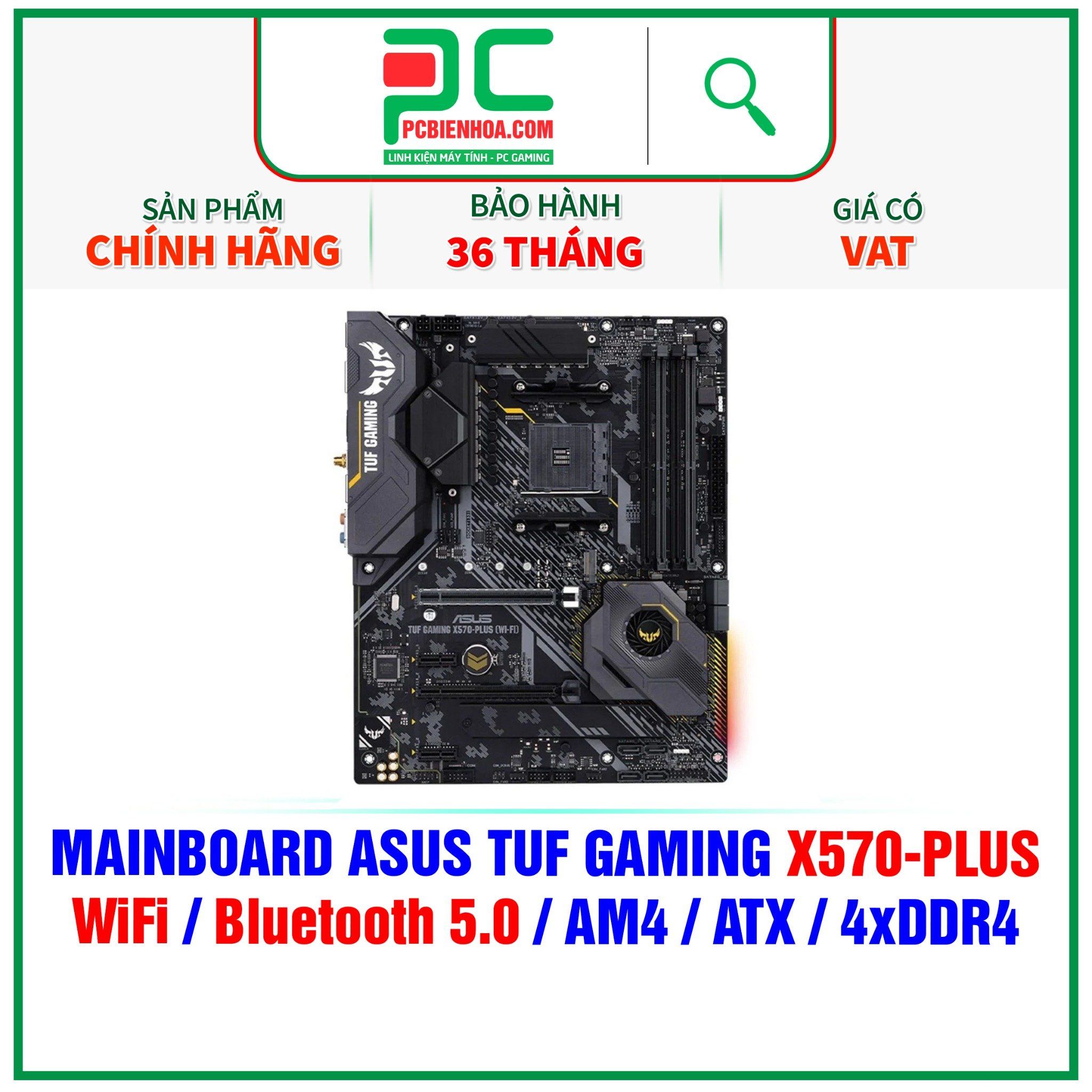  MAINBOARD ASUS TUF GAMING X570-PLUS ( WiFi / Bluetooth 5.0 / AM4 / ATX / 4xDDR4 ) 