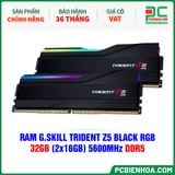  RAM G.SKILL TRIDENT Z5 BLACK RGB - 32GB (2x16GB) 5600MHz DDR5 (F5-5600J4040C16GX2-TZ5RK) 