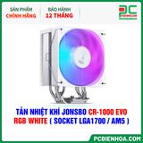  TẢN NHIỆT KHÍ JONSBO CR-1000 EVO RGB WHITE ( HỖ TRỢ SOCKET LGA1700 / AM5 ) 
