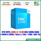  CPU Intel Core i3 14100 BOX CHÍNH HÃNG ( 4 NHÂN 8 LUỒNG / Turbo 4.7 GHz / 12MB / UHD Graphics 730 ) 