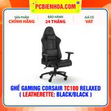  GHẾ GAMING CORSAIR TC100 RELAXED ( LEATHERETTE: BLACK/BLACK ) 