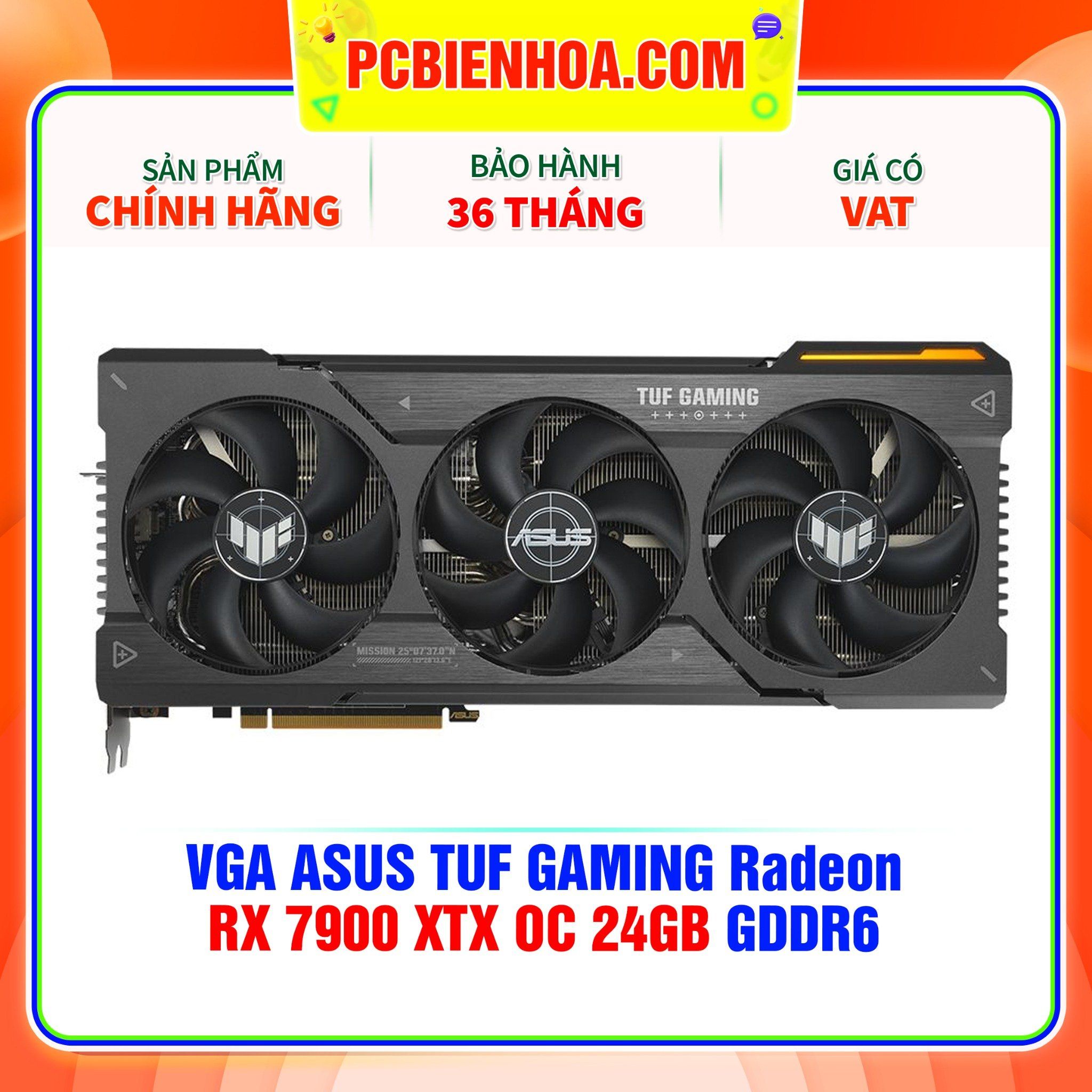  VGA ASUS TUF GAMING Radeon RX 7900 XTX OC 24GB GDDR6 ( TUF-RX7900XTX-O24G-GAMING ) 