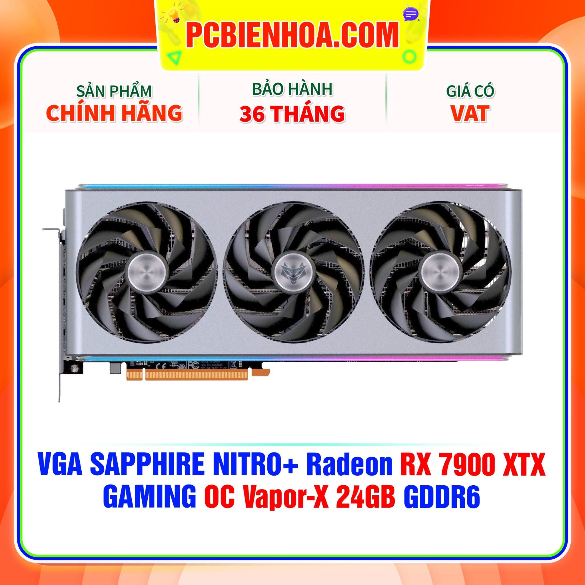  VGA SAPPHIRE NITRO+ Radeon RX 7900 XTX GAMING OC Vapor-X 24GB GDDR6 (11322-01-40G) 