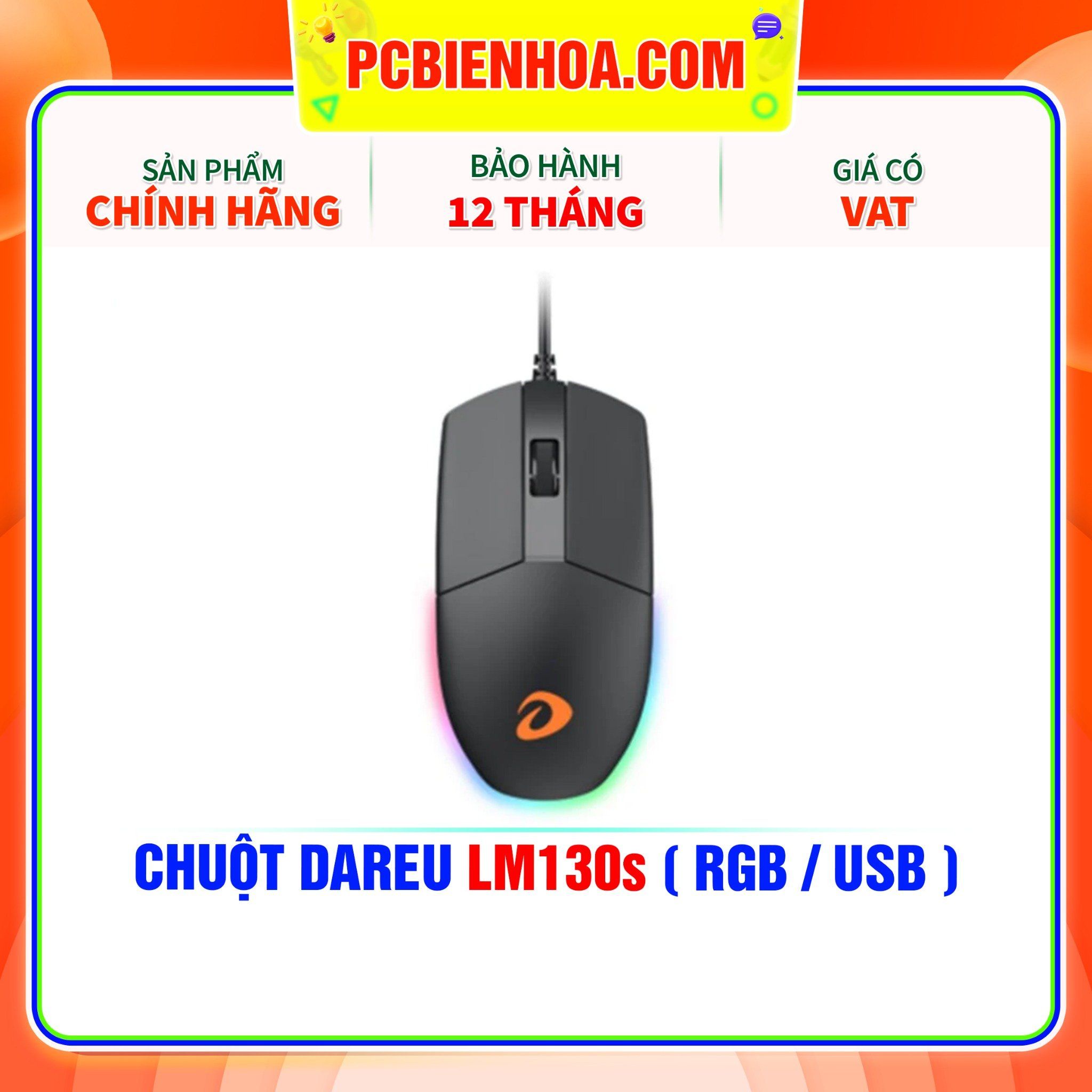  CHUỘT DAREU LM130s ( RGB / USB ) 