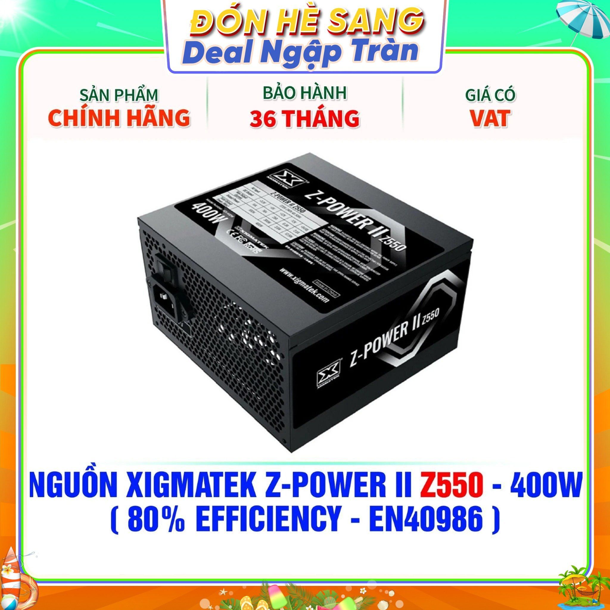  NGUỒN XIGMATEK Z-POWER II Z550 - 400W ( 80% EFFICIENCY - EN40986 ) 