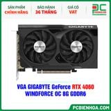  VGA GIGABYTE GeForce RTX 4060 WINDFORCE OC 8G GDDR6 ( GV-N4060WF2OC-8GD ) 