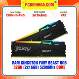  RAM KINGSTON FURY BEAST RGB 32GB (2x16GB) 5200MHz DDR5 ( KF552C40BBAK2-32 ) 