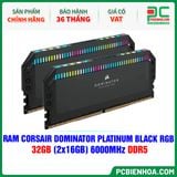  RAM CORSAIR DOMINATOR PLATINUM BLACK RGB - 32GB (2x16GB) 6000MHz DDR5 ( CMT32GX5M2X6000C36 ) 