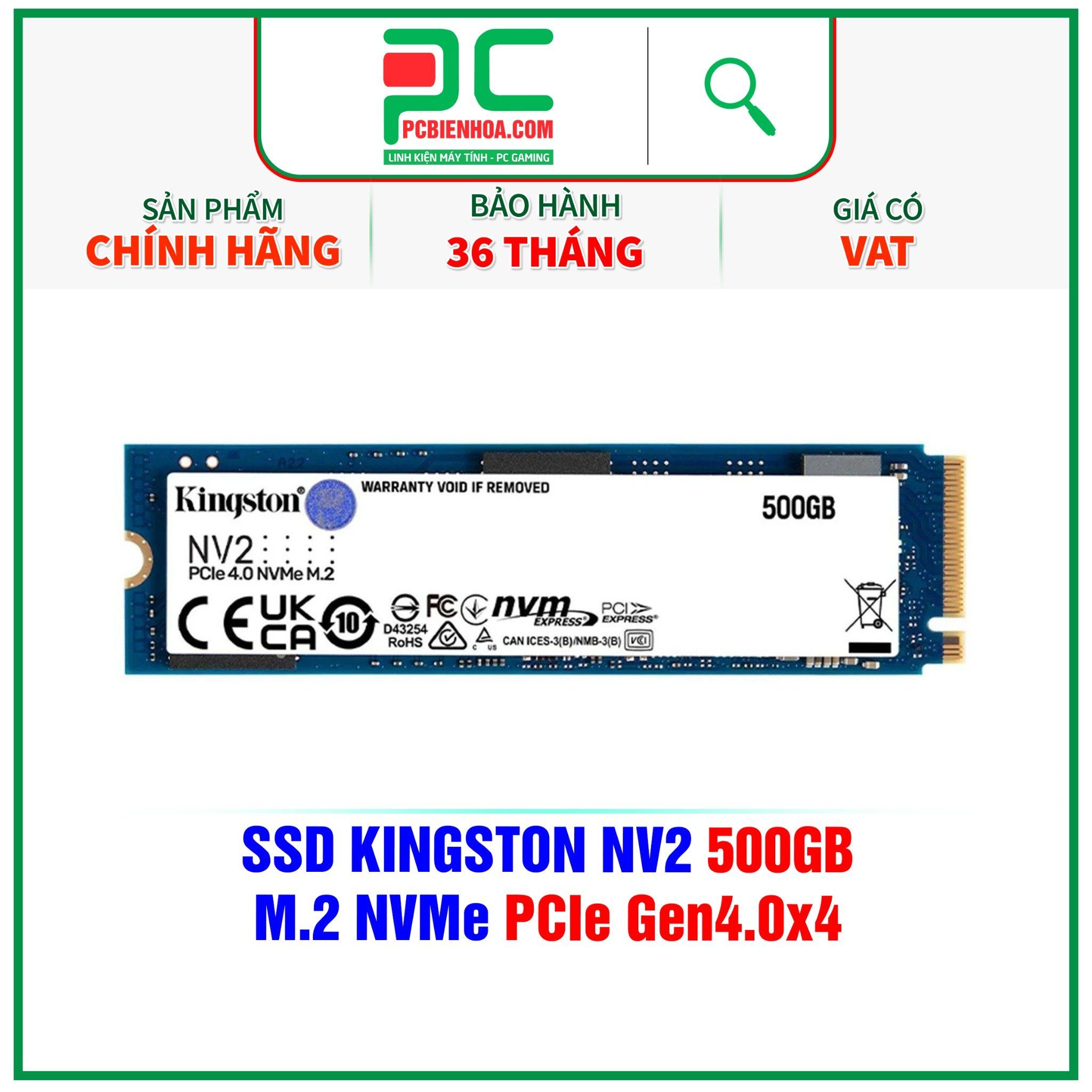  SSD KINGSTON NV2 500GB - M.2 NVMe PCIe Gen4.0x4 ( SNV2S/500G ) 