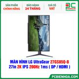  MÀN HÌNH LG UltraGear 27GS85Q-B - 27in 2K IPS 200Hz 1ms ( DP / HDMI ) 