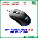  CHUỘT MICROPACK ATHENE GM-01 ( LED RGB / DPI 1600 ) 