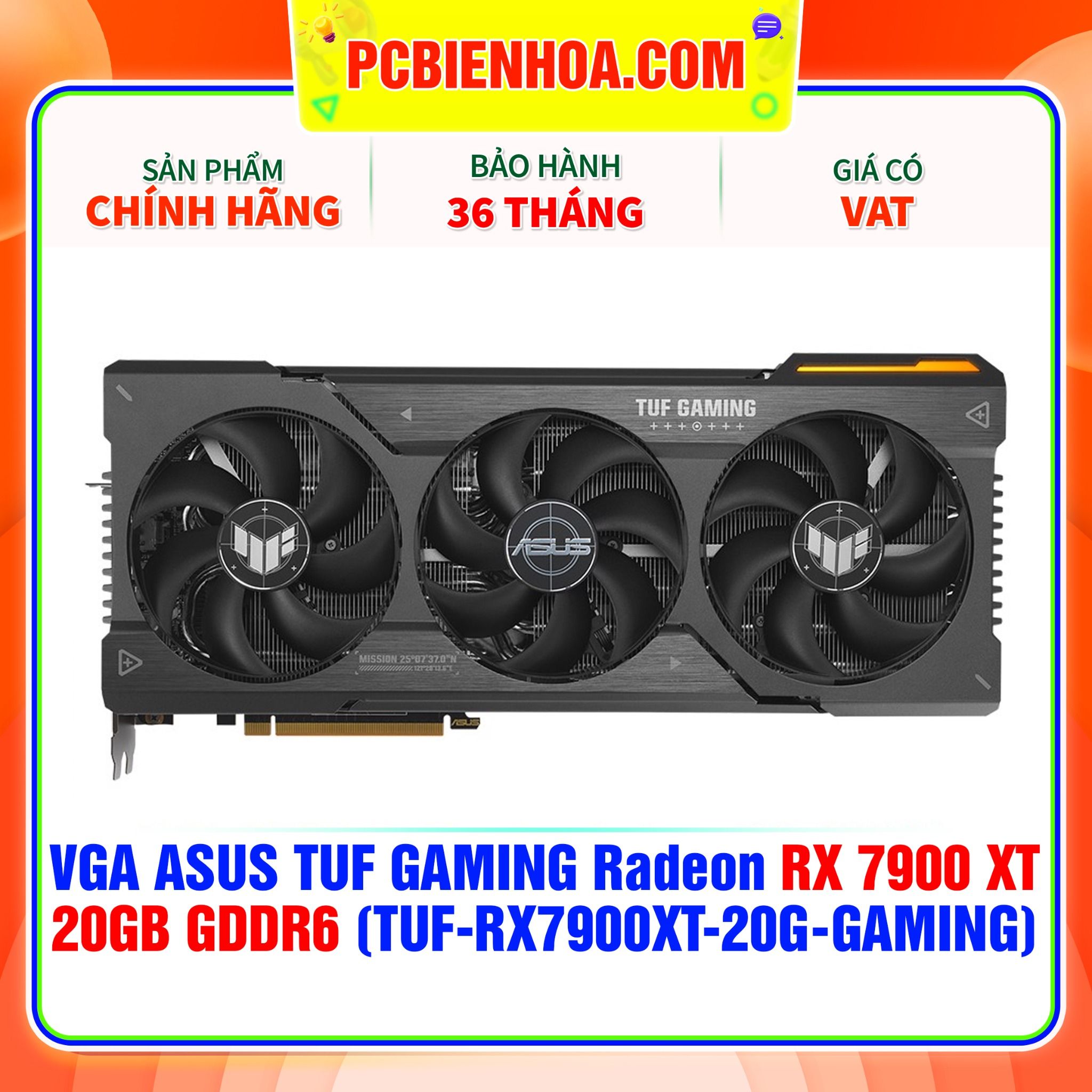 VGA ASUS TUF Gaming Radeon RX 7900 XT 20GB GDDR6 (TUF-RX7900XT-20G-GAMING) 