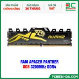  RAM APACER PANTHER - 8GB 3200MHz DDR4 