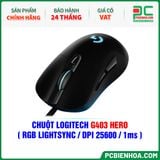  CHUỘT LOGITECH G403 HERO ( RGB LIGHTSYNC / DPI 25600 / 1ms ) 