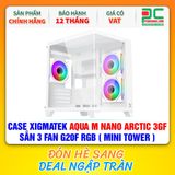  CASE XIGMATEK AQUA M NANO ARCTIC 3GF - SẴN 3 FAN G20F RGB ( MINI TOWER - EN45516 ) 