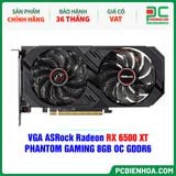  VGA ASRock Radeon RX 6500 XT PHANTOM GAMING 8GB OC GDDR6 ( RX6500XT PG 8GO ) 