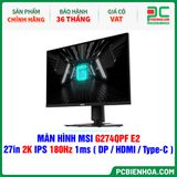  MÀN HÌNH MSI G274QPF E2 - 27in 2K IPS 180Hz 1ms ( DP / HDMI / USB Type-C ) 