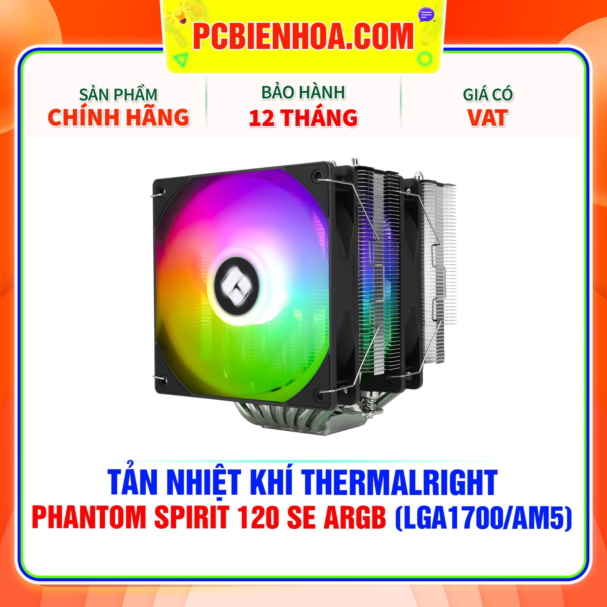  TẢN NHIỆT KHÍ THERMALRIGHT PHANTOM SPIRIT 120 SE ARGB ( HỖ TRỢ SOCKET LGA1700 / AM5 ) 