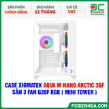  CASE XIGMATEK AQUA M NANO ARCTIC 3GF - SẴN 3 FAN G20F RGB ( MINI TOWER - EN45516 ) 