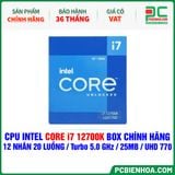  CPU INTEL CORE i7 12700K BOX CHÍNH HÃNG ( 12 NHÂN 20 LUỒNG / Turbo 5.0 GHz / 25MB / UHD GRAPHICS 770 ) 